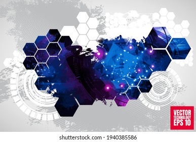 Vector of science technology concept. Communication network