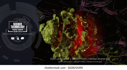 Vector of science technology concept. Communication network