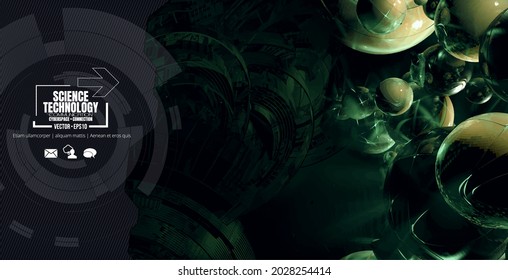 Vector of science technology concept. Communication network