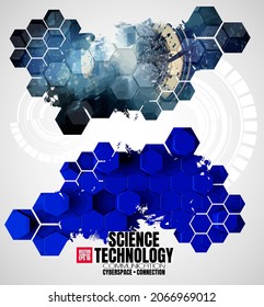 Vector of science technology concept. Communication network
