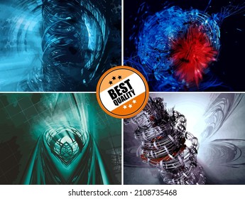 Vector of science technology concept. Communication network