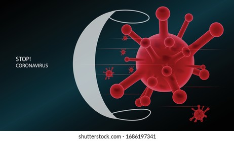 Wissenschaft und Technologie der Vektorillustration, Coronavirus-Hintergrund