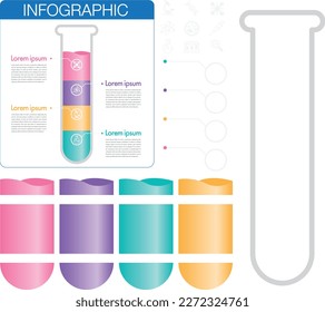 Vector Science and Test Tube Template Modern Style Infographic Stock Vector