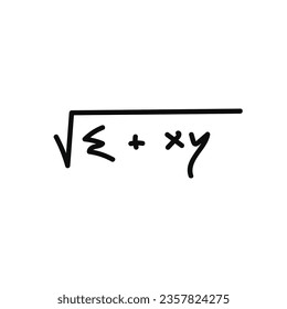 Vector scientific formulas on white background.