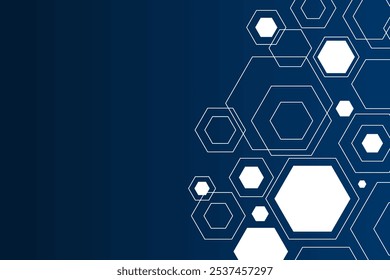 vector sci-fi hexagonal futuristic pattern, innovation future technology background	

