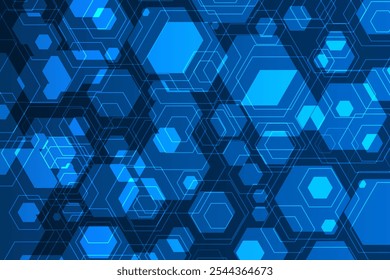 Patrón futurista hexagonal de ciencia ficción de Vector, innovación Fondo de tecnología del futuro