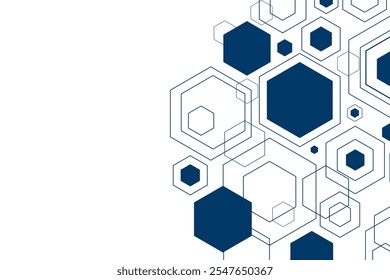 Patrón futurista hexagonal de ciencia ficción de Vector, innovación Fondo de tecnología del futuro	
