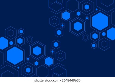vector sci-fi hexagonal futuristic pattern, innovation future technology background	
