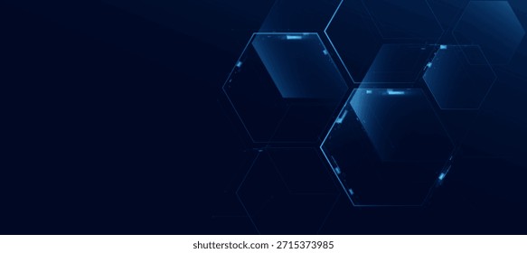 Tecnologia Vetor Sci-Fi Resumo Azul Escuro Luz Fundo Futurista