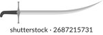 vector of a scimitar sword