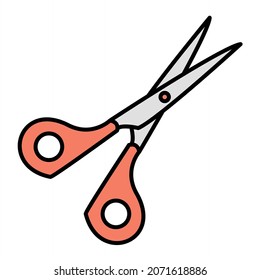 Vector Scissor Filled Outline Icon Design
