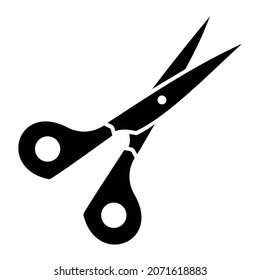 Vector Scissor Glyph Icon Design
