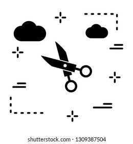 Vector scissor icon
