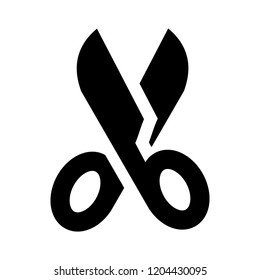 vector scissor illustration isolated - vector scissors, hair cut sign, barber salon