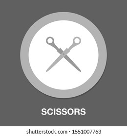 vector scissor illustration isolated - vector scissors, hair cut sign, barber salon