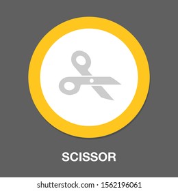 vector scissor illustration isolated - vector scissors, hair cut sign, barber salon