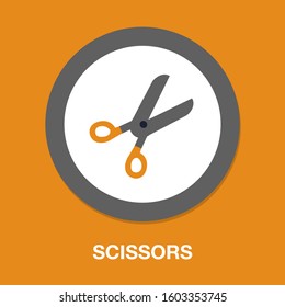 Vector Scissor Illustration Isolated - Vector Scissors, Hair Cut Sign, Barber Salon