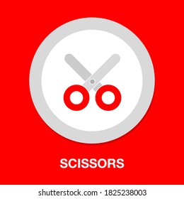 ilustración de vectores aislados - tijeras vectoriales, señal de corte de pelo, salón de barbero