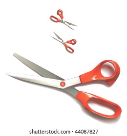 Vector Scissor isolated on white