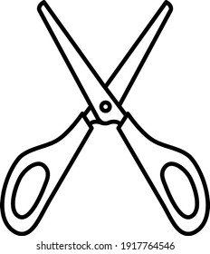 Vector Scissor Outline Icon Design
