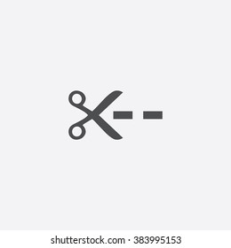 Vector scissors cut line Icon