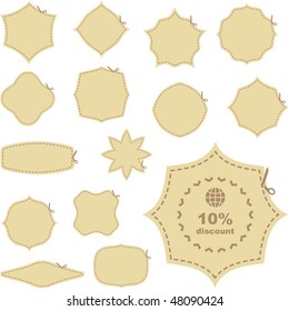 Vector scissors with cut lines templates to choose from