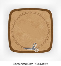 vector scissors cutting sticker