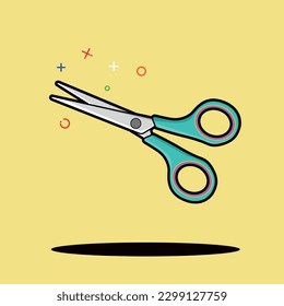 Vector scissors design with commercial use license for any purpose