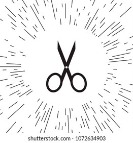 Vector scissors icon