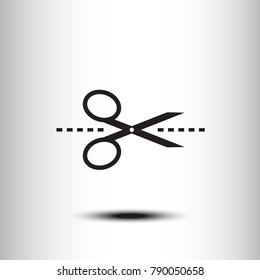 Vector scissors icon
