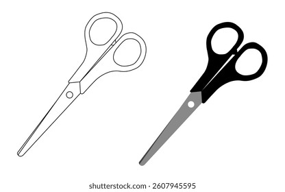 Vector scissors icon on white background
Vector scissors set eps