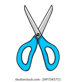 Vector scissors icon for simple cutting