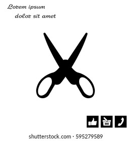 Vector scissors. vector illustration
