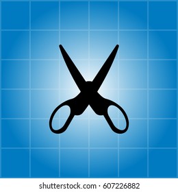 Vector scissors. vector illustration