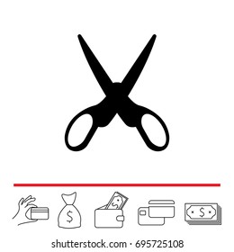 Vector scissors. vector illustration