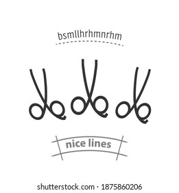Vector scissors isolated vector icon. beauty, cosmetics design element