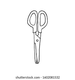  Vector scissors isolated on white background 