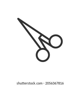 Vector scissors line icon. Symbol in trendy outline style. Vector illustration isolated on a white background. 