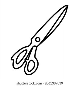  Vector Scissors Outline Icon Design
