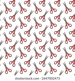 vector scissors pattern design, seamless pattern of scissors