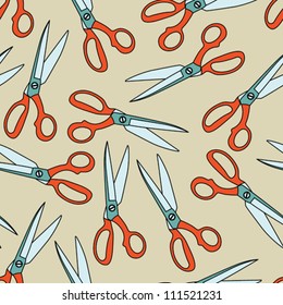 Vector Scissors Seamless Pattern