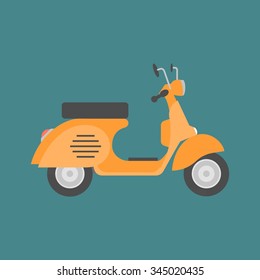 Vector scooter, flat design