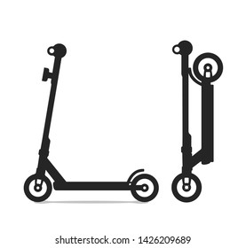 Vector scooter icon design isolated on white