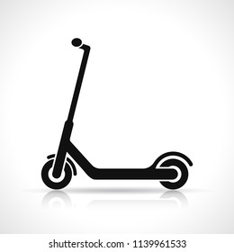 Векторный дизайн значок скутера на белом фоне