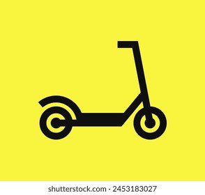 Vector scooter icon design on white background. Electric scooter sign