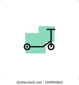 Vector scooter icon for mobile and web design.