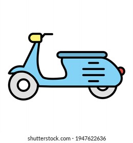 Vector Scooter Outline Icon Design
