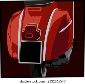 vector scooter in red for your design