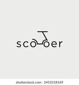 Vector scooter text logo design