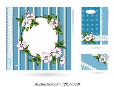 The vector. The scope of the notebook, photo album and business card